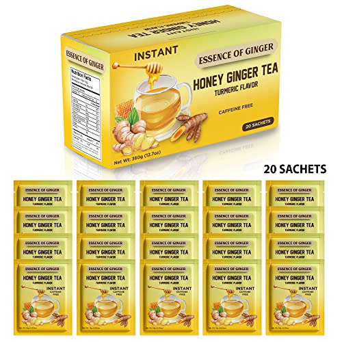 Essence Of Ginger Natural Honey Ginger Turmeric Tea - 20 Packets...