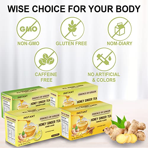 Essence Of Ginger Natural Honey Ginger Turmeric Tea - 20 Packets...