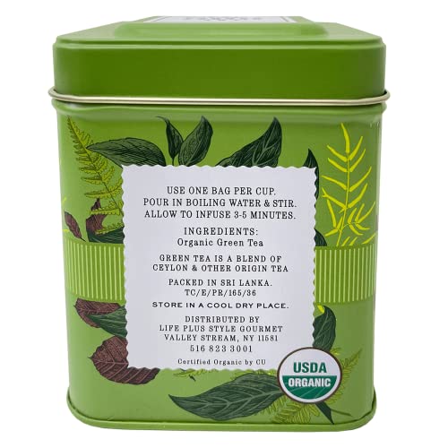 Secret Garden 100% Organic Ceylon Green Tea - 50 Packets - Natur...