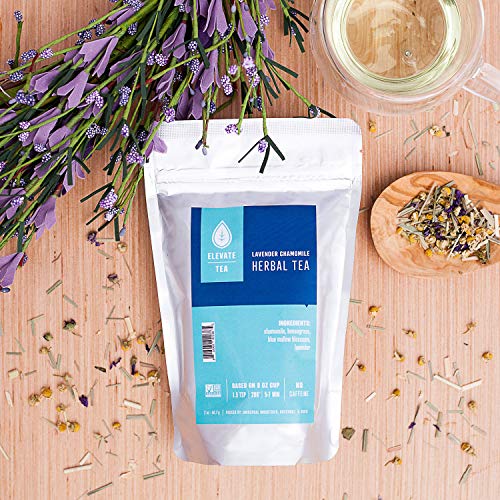 Elevate Tea Lavender Chamomile Herbal Tea, Loose Leaf Tea Blend,