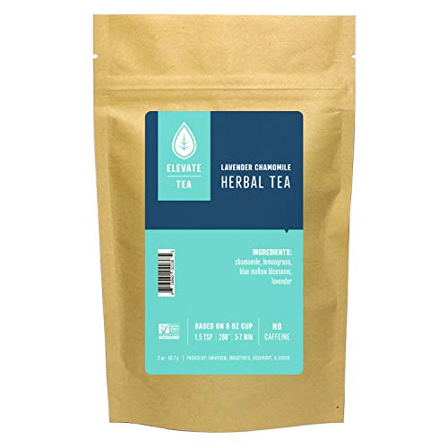 Elevate Tea Lavender Chamomile Herbal Tea, Loose Leaf Tea Blend,