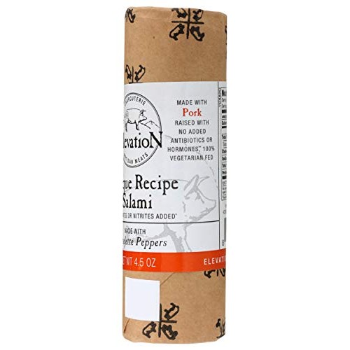 Elevation Artisan Meats, Salami Basque Recipe, 4.5 Ounce