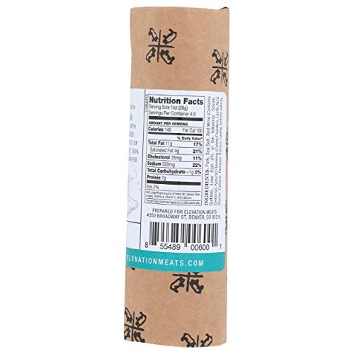 Elevation Artisan Meats, Salami Fennel Pollen, 4.5 Ounce