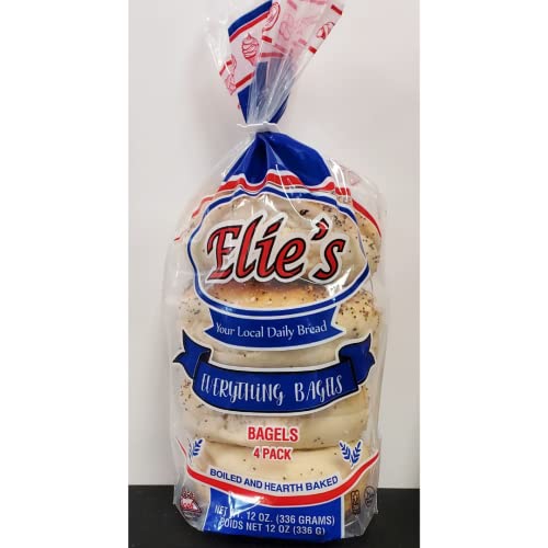 Elies Everything Bagels - 6 packs of 4 bagels per pack - 24 tot...