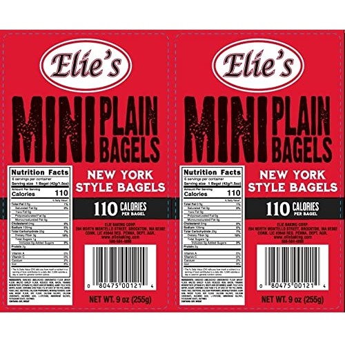 Elies Mini Plain Bagels - 6 packs of 6 bagels per pack - 36 tot...