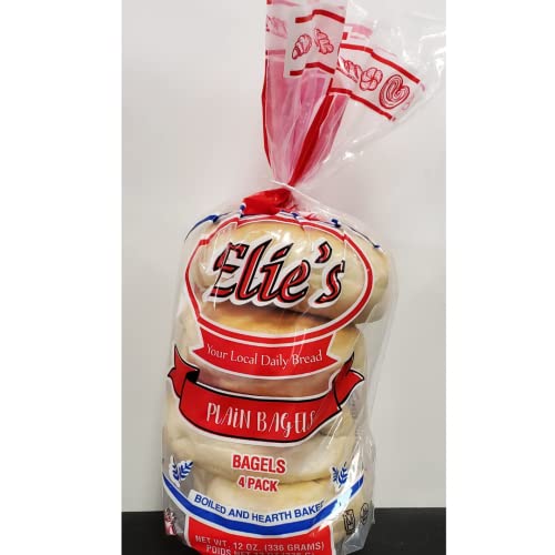 Elies Plain Bagels - 6 packs of 4 bagels per pack - 24 total ba...