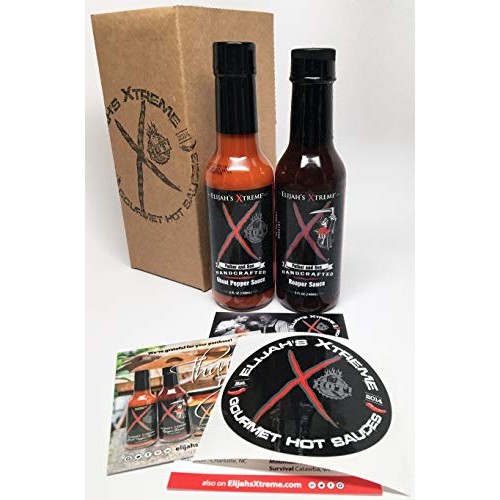Elijah’S Xtreme Ghost Pepper And Carolina Reaper Hot Sauce 2-Pac