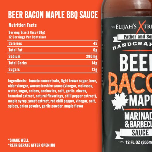 Elijahs Xtreme BBQ Bundle: Beer Bacon Maple BBQ Sauce and Bourb...