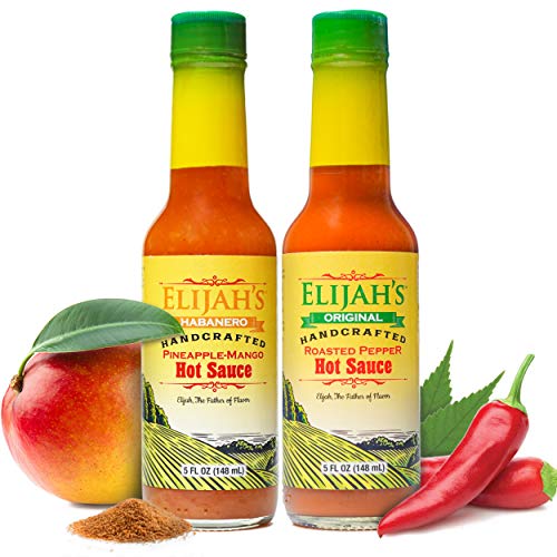 Elijahs Xtreme Mild Duo: Pineapple-Mango Habanero Hot Sauce &Amp; R