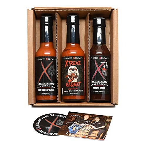 Elijahs Xtreme Worlds Hottest Award Winning Hot Sauce Gift Set,