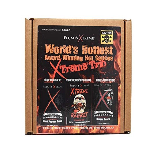 Elijahs Xtreme Worlds Hottest Award Winning Hot Sauce Gift Set,