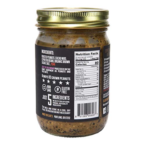 Eliots Nut Butters Espresso Nib Peanut Butter, Non-Gmo, Gluten