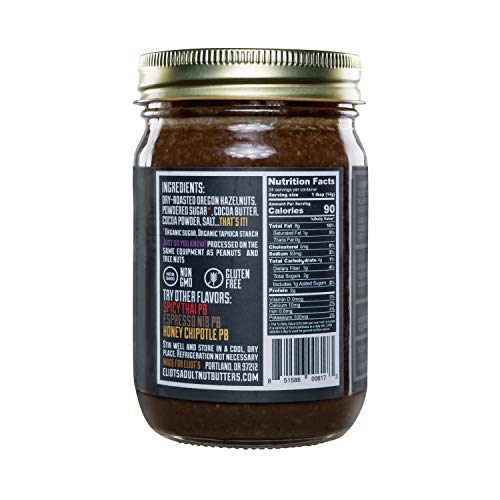 Eliots Nut Butters Spread, Oregon Hazelnut Chocolate, Non-Gmo,