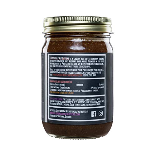 Eliots Nut Butters Spread, Oregon Hazelnut Chocolate, Non-Gmo,
