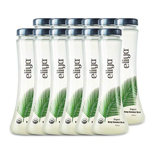 Pure Organic Young King Coconut Water, 10.1 Fl. Oz Glass Bottles