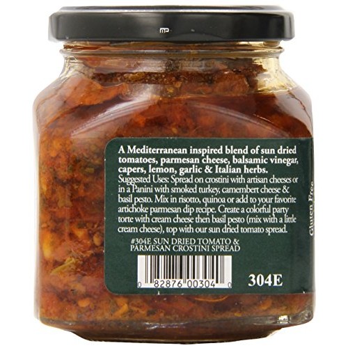 Elkis Gourmet Sundried Tomato and Parmesan Crostini Spread, 9.9...