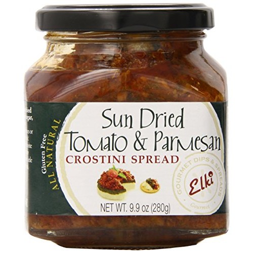 Elkis Gourmet Sundried Tomato and Parmesan Crostini Spread, 9.9...
