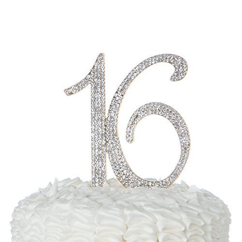 Ella Celebration 16 Cake Topper Gold 16Th Birthday Party Supplie