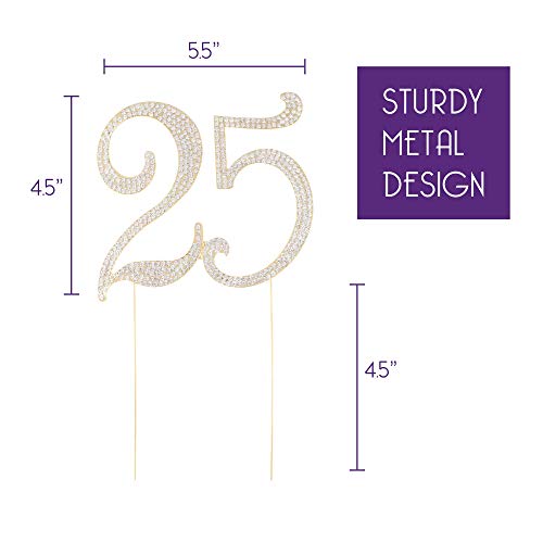 Ella Celebration 25 Cake Topper For 25Th Birthday Or Anniversary