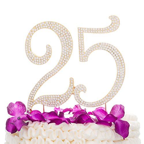 Ella Celebration 25 Cake Topper For 25Th Birthday Or Anniversary