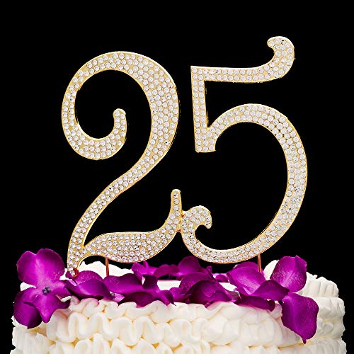 Ella Celebration 25 Cake Topper For 25Th Birthday Or Anniversary