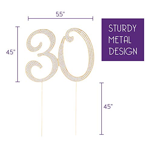 Ella Celebration 30 Cake Topper For 30Th Birthday Or Anniversary