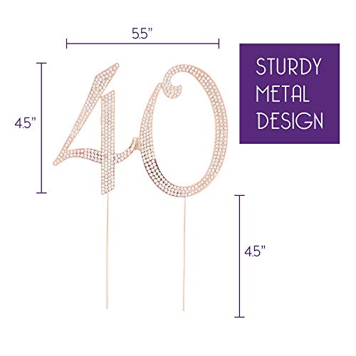 Ella Celebration 40 Cake Topper For 40Th Birthday Or Anniversary