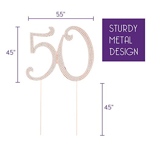 Ella Celebration 50 Cake Topper 50Th Birthday Or Anniversary Par