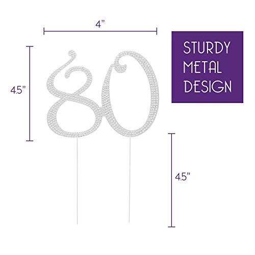 Ella Celebration 80 Cake Topper For 80Th Birthday Anniversary Pa