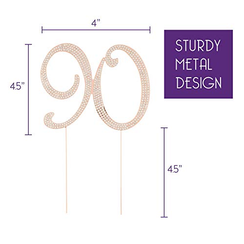 Ella Celebration 90 Cake Topper For 90Th Birthday - Rhinestone N