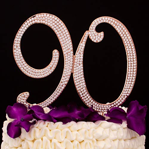 Ella Celebration 90 Cake Topper For 90Th Birthday - Rhinestone N