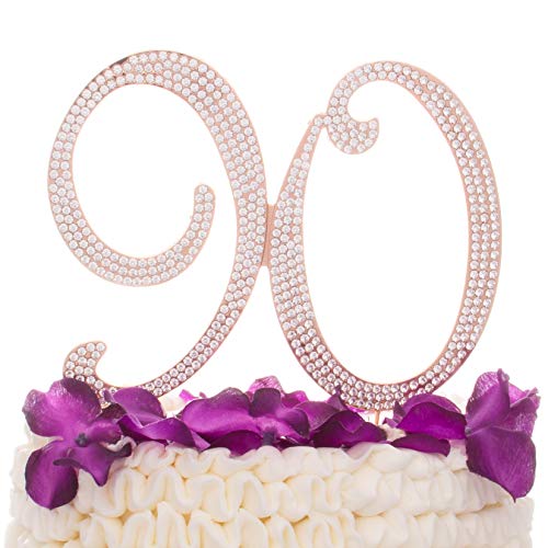 Ella Celebration 90 Cake Topper For 90Th Birthday - Rhinestone N