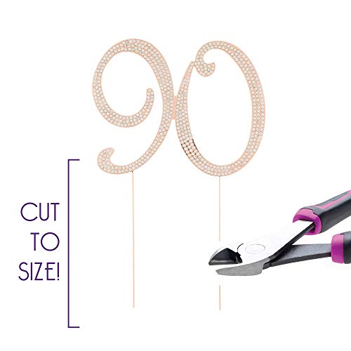 Ella Celebration 90 Cake Topper For 90Th Birthday - Rhinestone N