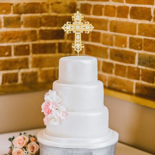 Ella Celebration Cross Cake Topper, Religious Wedding, Baptism,
