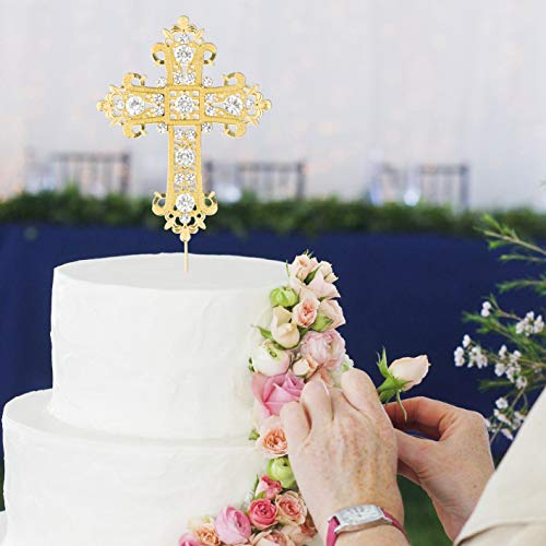 Ella Celebration Cross Cake Topper, Religious Wedding, Baptism,