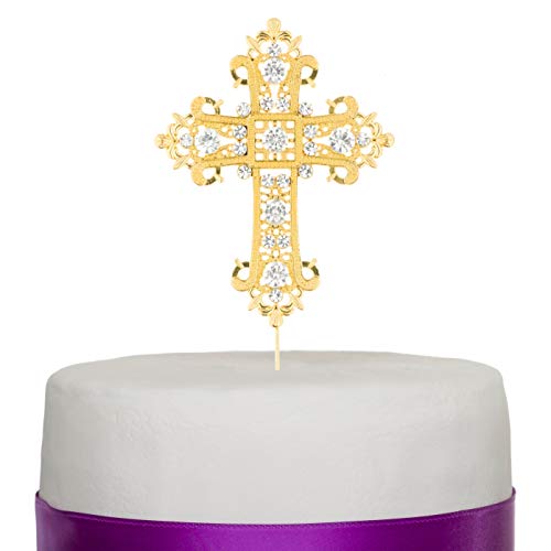 Ella Celebration Cross Cake Topper, Religious Wedding, Baptism,