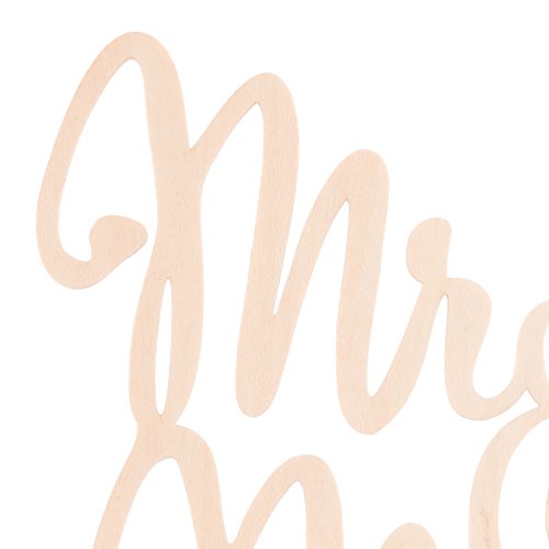 Ella Celebration Mr &Amp; Mrs Wooden Wedding Cake Topper, Small Rust