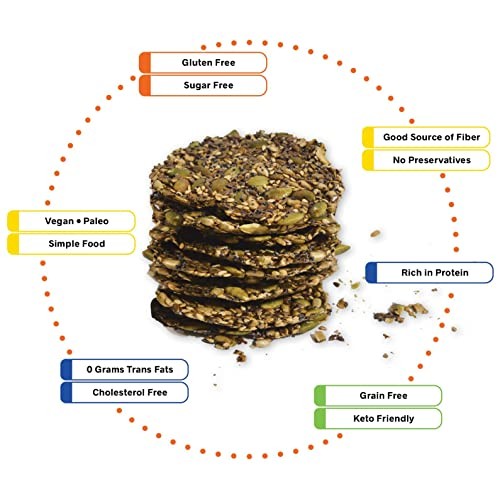 Ella’S Flats All Seed Savory Crisps – Original Sesame Netwt 6O