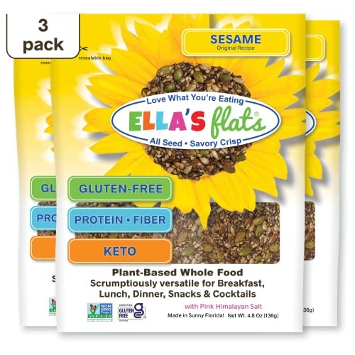 Ella’S Flats All Seed Savory Crisps – Original Sesame Netwt 6O