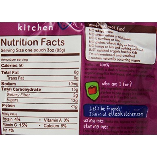 Ellas Kitchen Organic 6+ Months Baby Food, Smoothie Fruit Puree