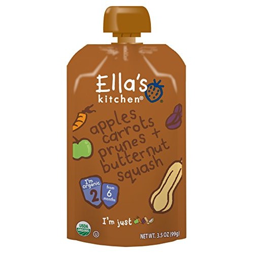Ellas Kitchen Organic 6+ Months Baby Food, Apples Carrots Prune