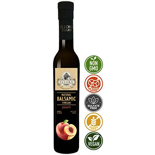 Ellora Farms, Fresh Peach Infused Balsamic Vinegar, All Natural,