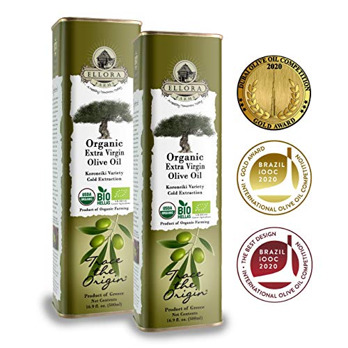 Ellora Farms, Usda Organic Extra Virgin Olive Oil, First Cold-Pr