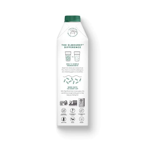 Elmhurst 1925 Unsweetened Oat Milk, 32 Ounce Pack Of 6
