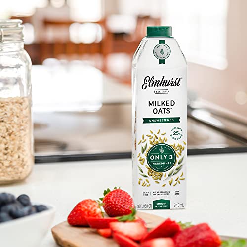 Elmhurst 1925 Unsweetened Oat Milk, 32 Ounce Pack Of 6