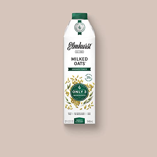 Elmhurst 1925 Unsweetened Oat Milk, 32 Ounce Pack Of 6