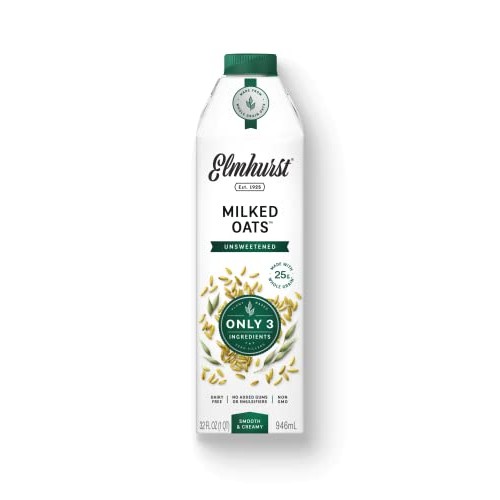 Elmhurst 1925 Unsweetened Oat Milk, 32 Ounce Pack Of 6