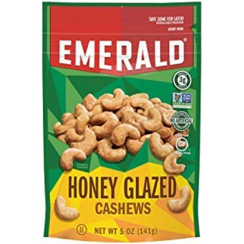 Emerald Honey Glazed Cashews 5 Ounce 2 Pack