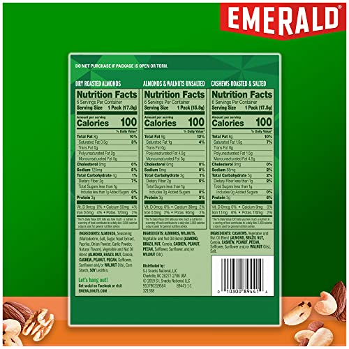 Emerald Nuts, 100 Calorie Variety Pack, 18 Count