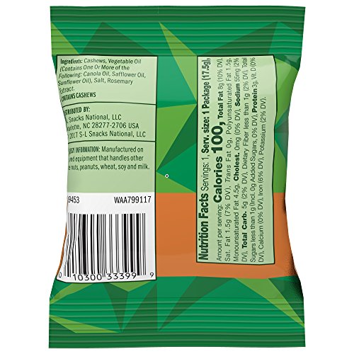 Emerald Nuts, Cashews Roasted And Salted 100 Calorie Packs, 7 Co